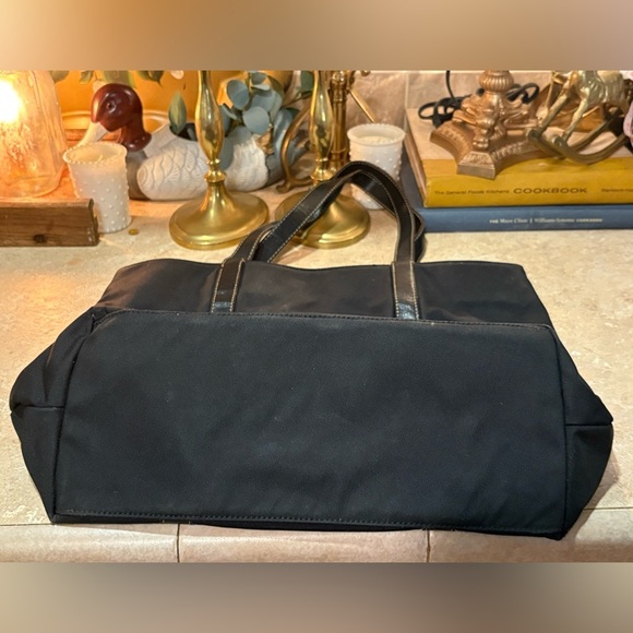Kate Spade Black Canvas Tote with Leather Trim - Picture 9 of 14